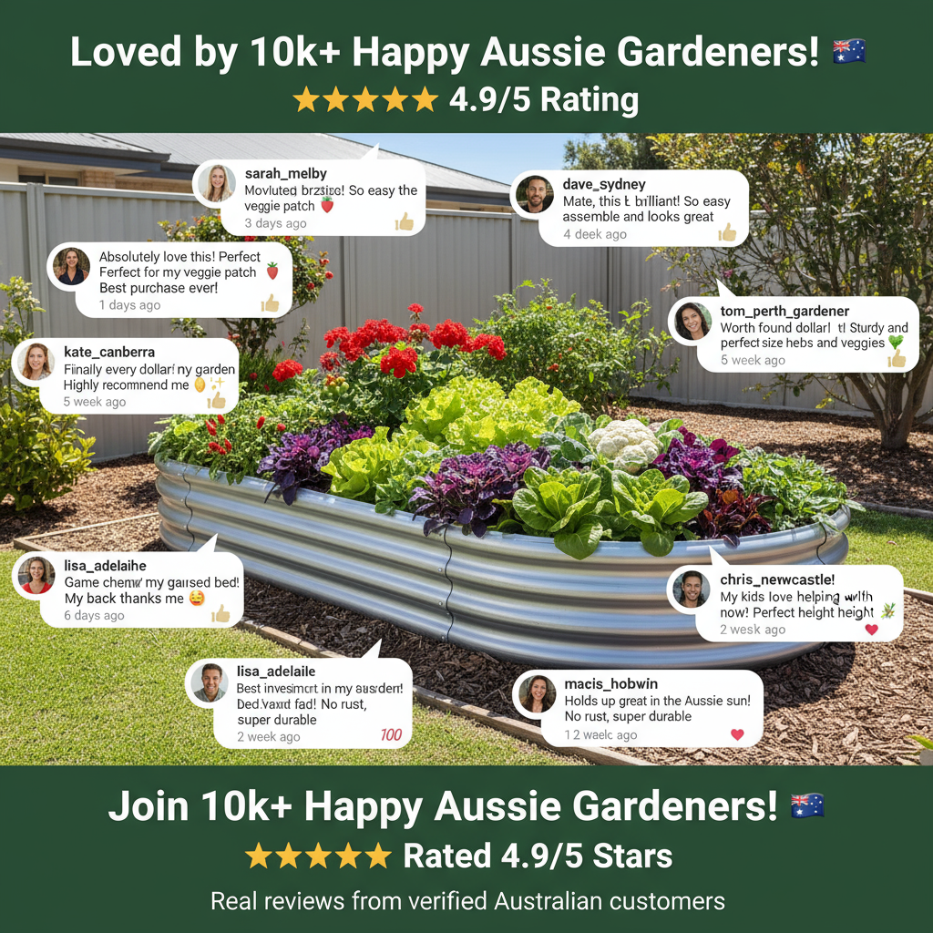 Galvanised Steel Raised Garden Bed – Built for Aussie Backyards!