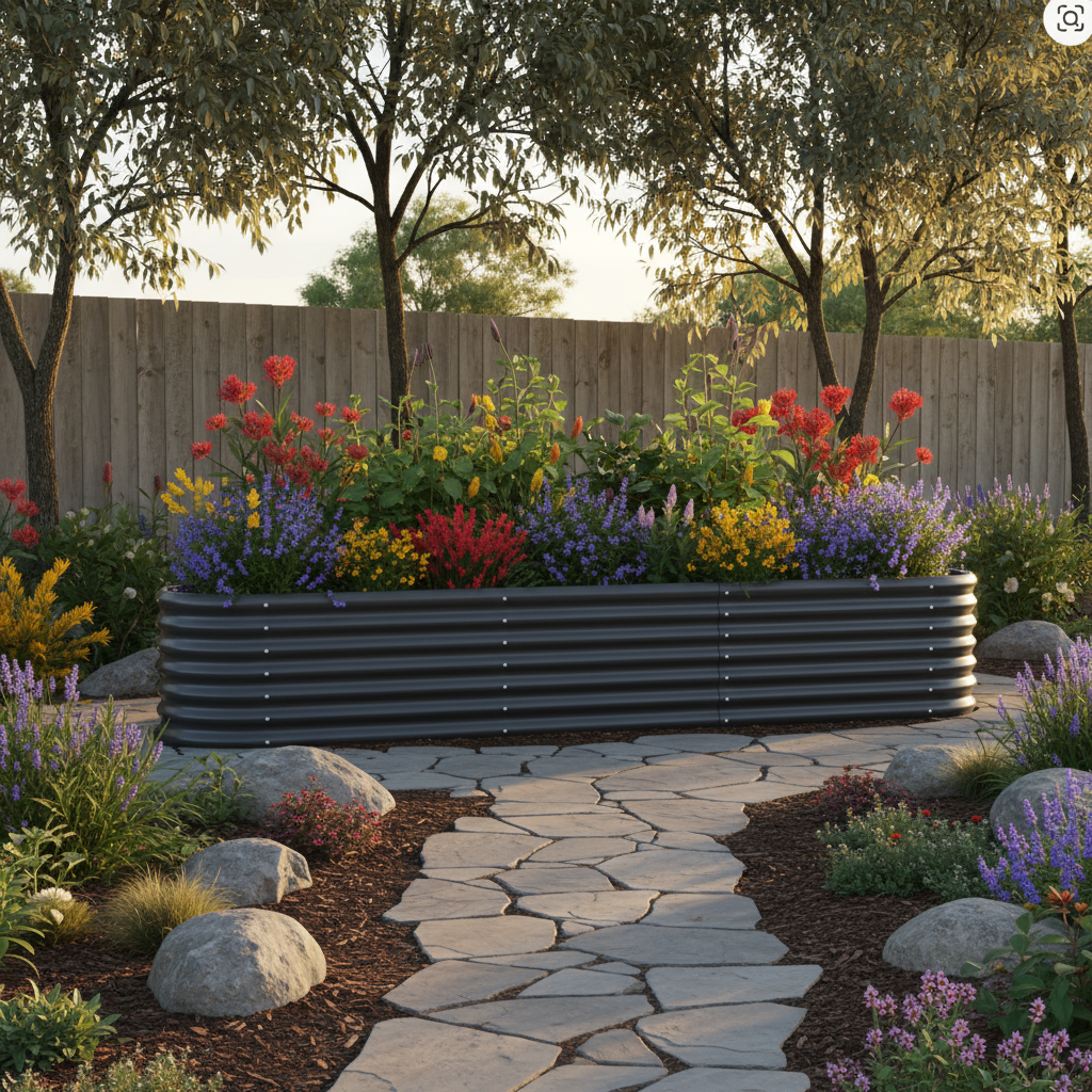 Galvanised Steel Raised Garden Bed – Built for Aussie Backyards!