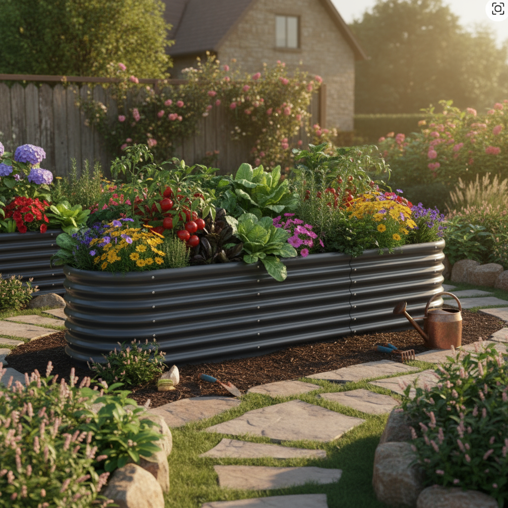 Galvanised Steel Raised Garden Bed – Built for Aussie Backyards!